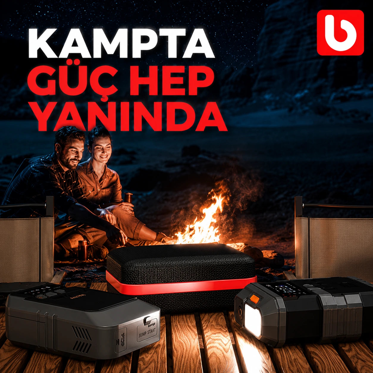 4'ü 1 Arada Premium Taşınabilir Akü Takviye Cihazı & Hava Kompresörü – 12000mAh 1200A, 150PSI, Powerbank, LED
