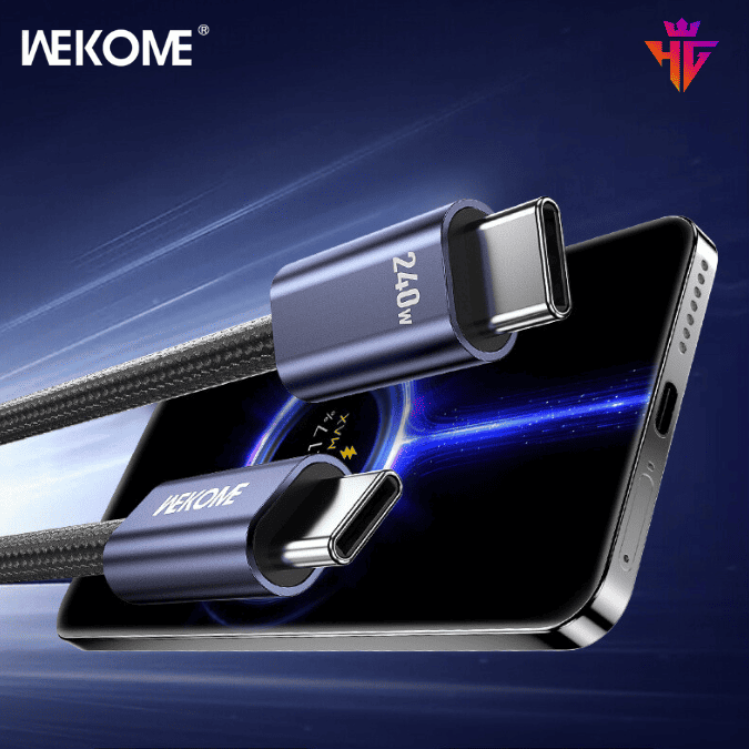 WEKOME 240W Type-C Şarj ve Veri Kablosu