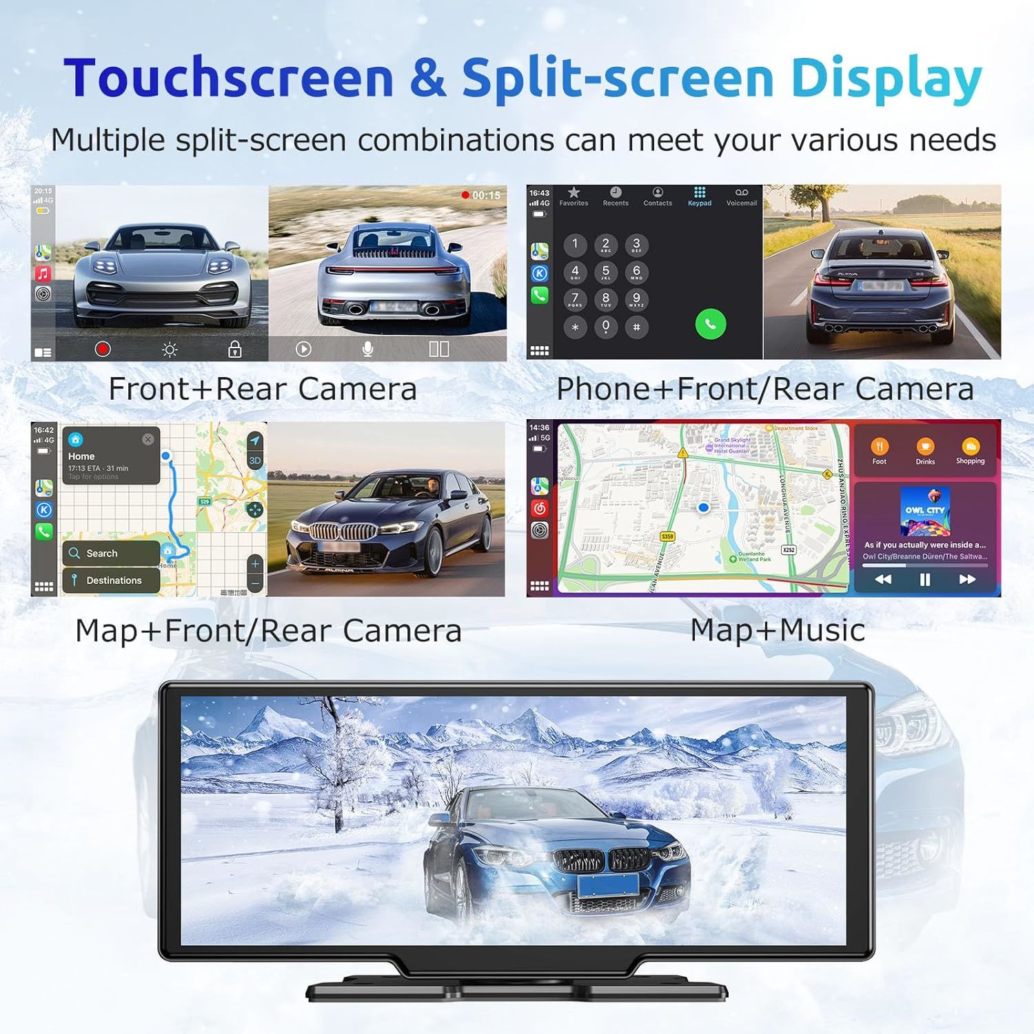 Dokunmatik Multimedya Kablosuz CarPlay Ekran