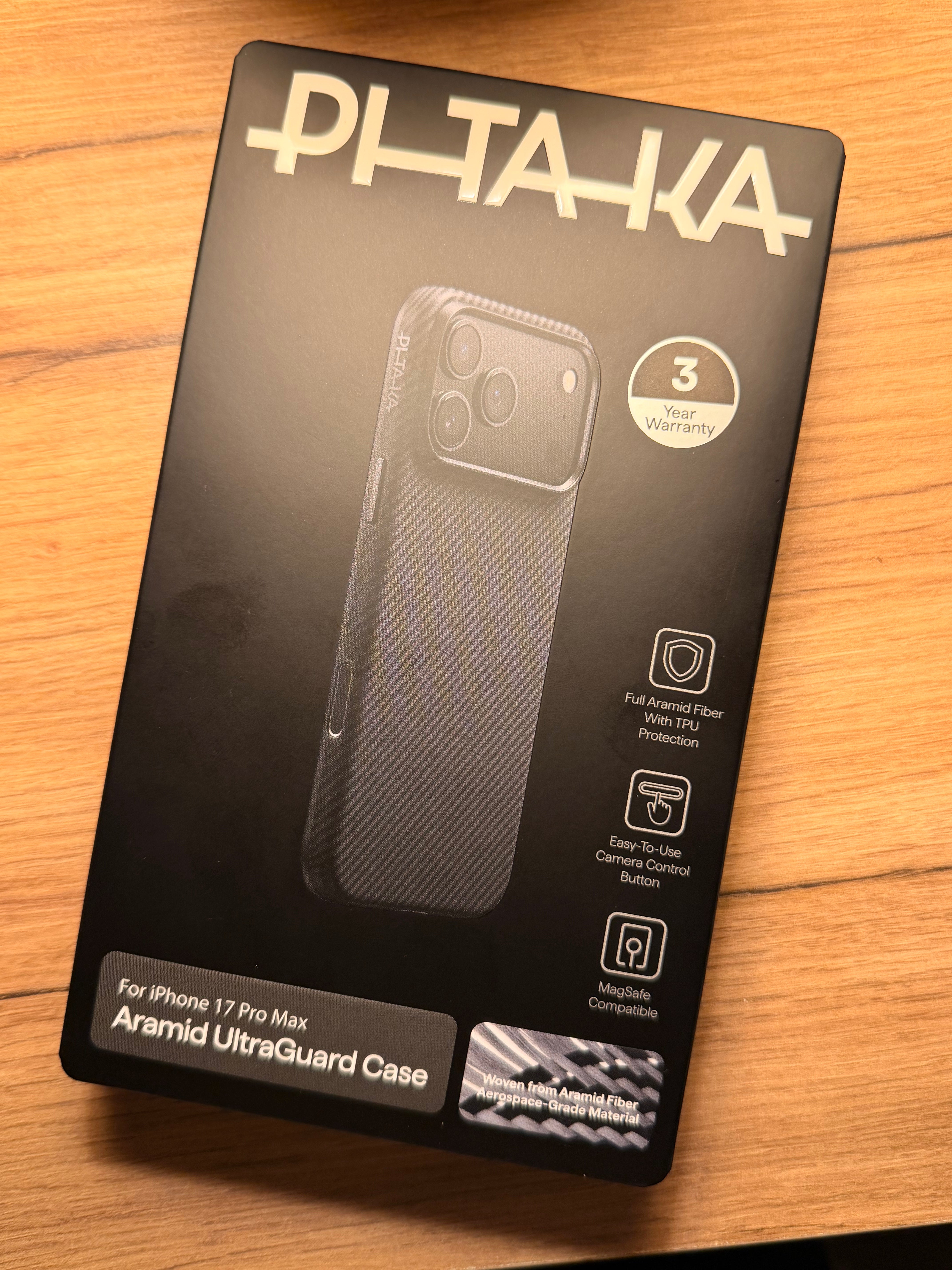 Pitaka iPhone 17 – 17 Pro – 17 Pro Max Aramid UltraGuard Fiber (Kevlar) Kılıf
