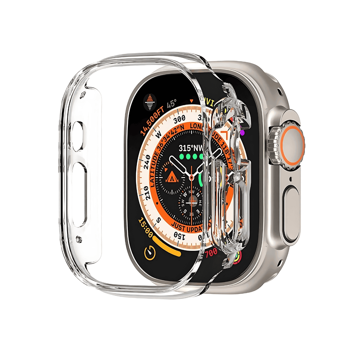 Watch Ultra Uyumlu 49mm Şeffaf Kasa Koruyucu