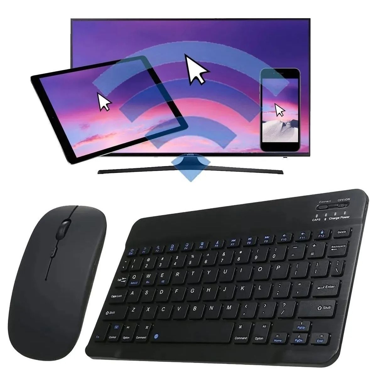 Universal Kablosuz Şarjlı Klavye ve Mouse Seti