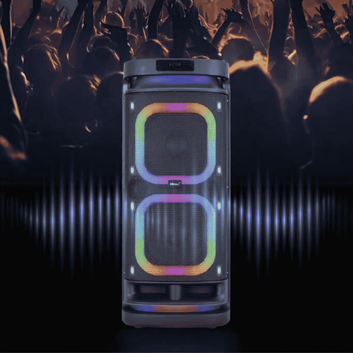 Powerbanklı Mikrofonlu Kumandalı RGB Ledli Taşınabilir Bluetooth Hoparlör