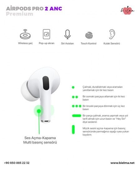 Air Pro 2 Anc Kulaklık (Ios ve Android) - Bi Elma