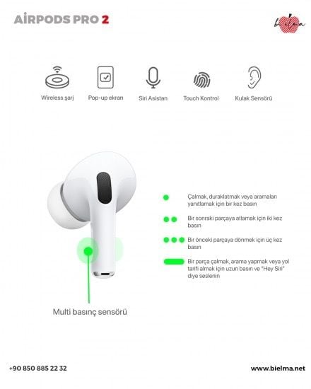 Air Pro 2 Kablosuz Kulaklık (Ios ve Android) - Bi Elma