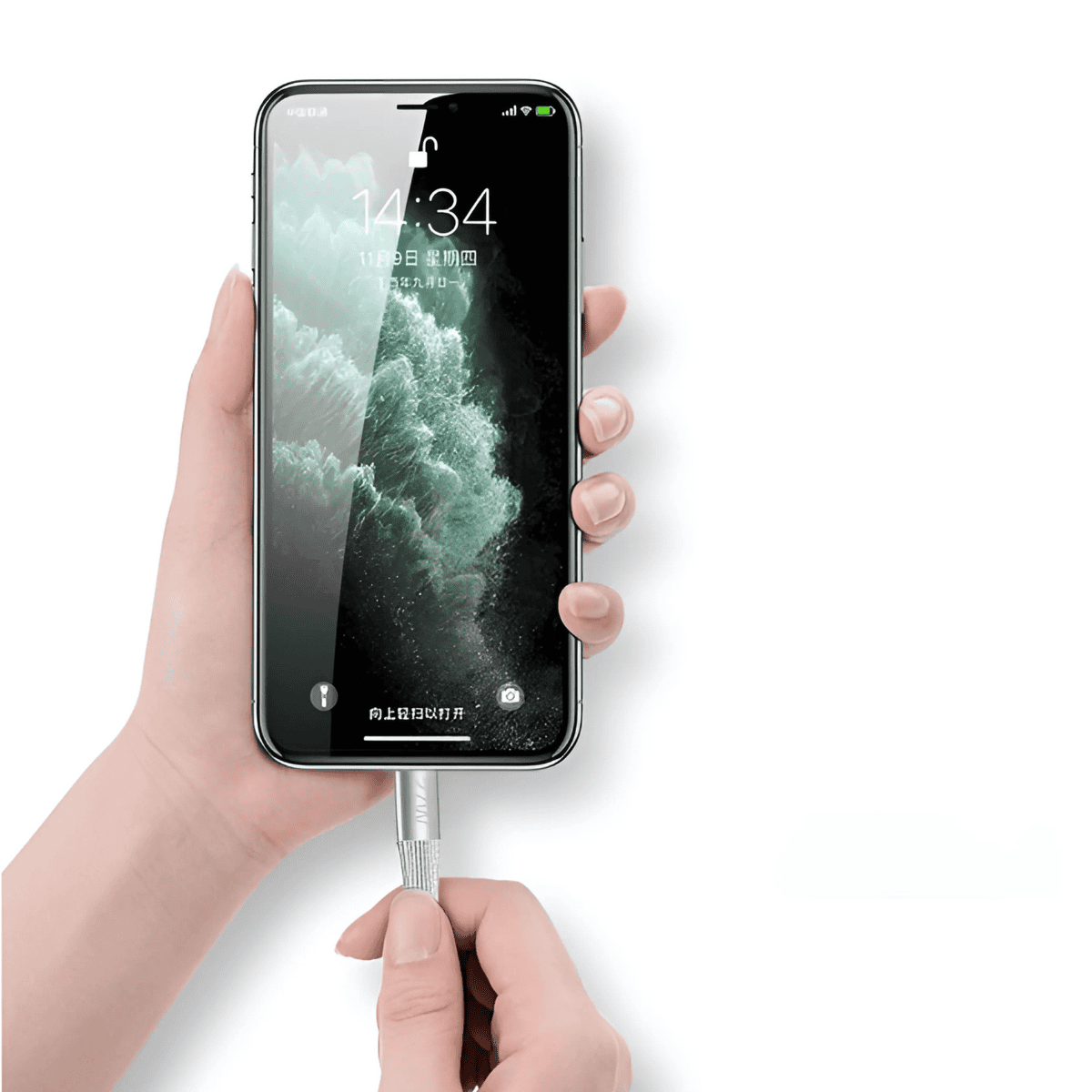 WUW 100W Örgü USB - C Şarj ve Data Kablosu - Bi Elma