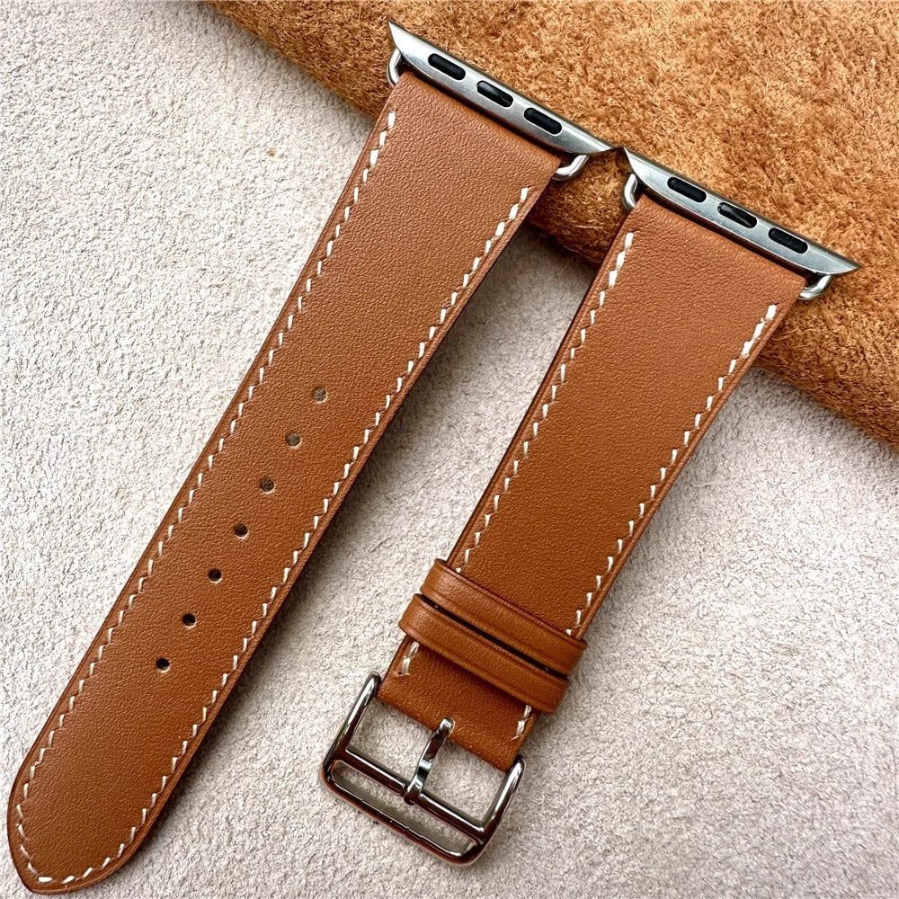 Deri HRMS Akıllı Saat Kordonu 45mm - Bi Elma