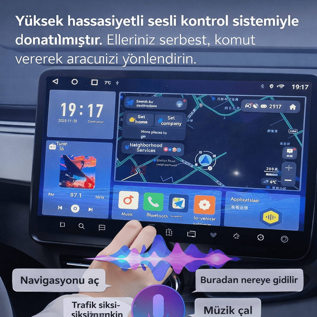 4in1 CarPlay & Android Auto Wireless Adaptör Ekran Yansıtma - Bi Elma