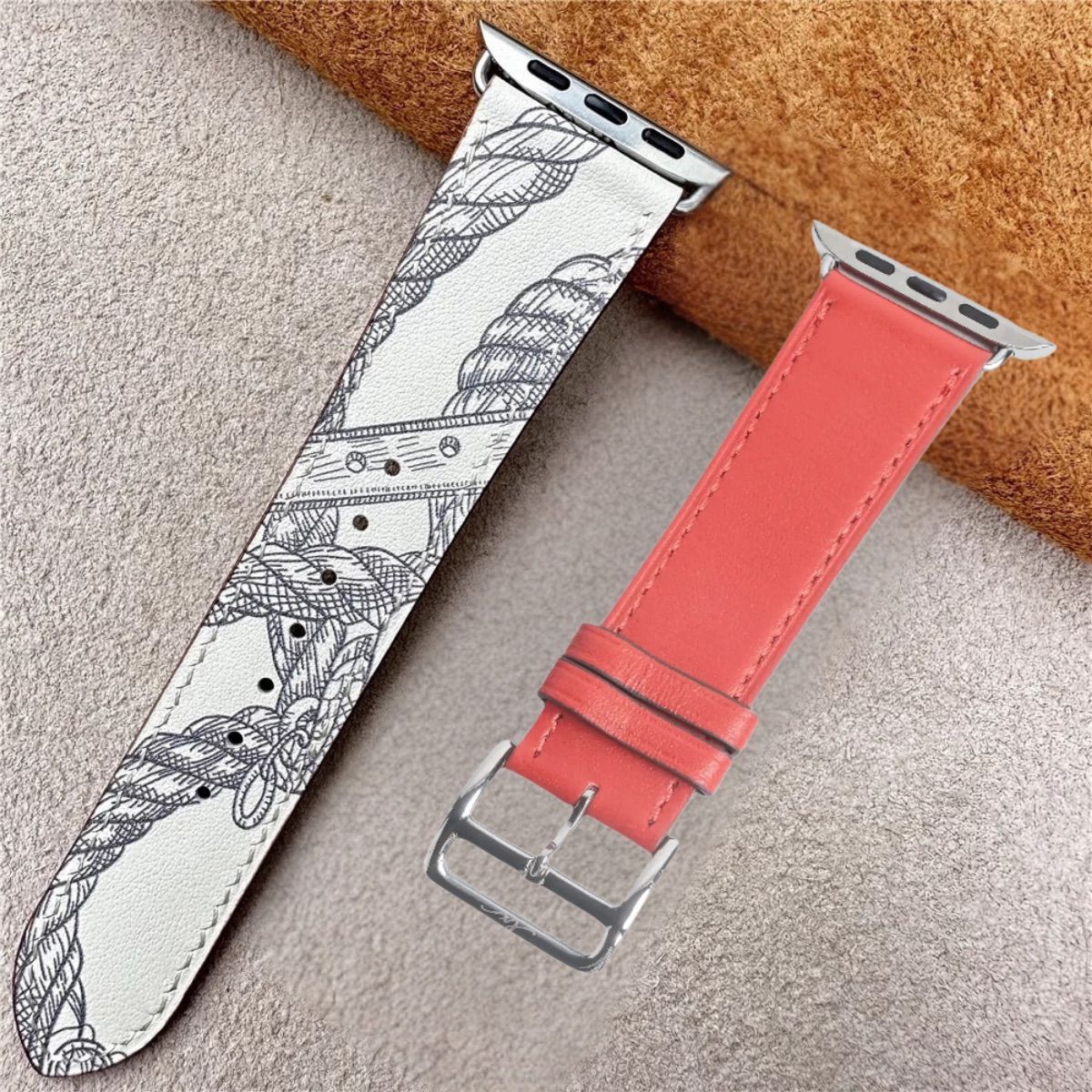 Deri HRMS Akıllı Saat Kordonu 45mm - Bi Elma