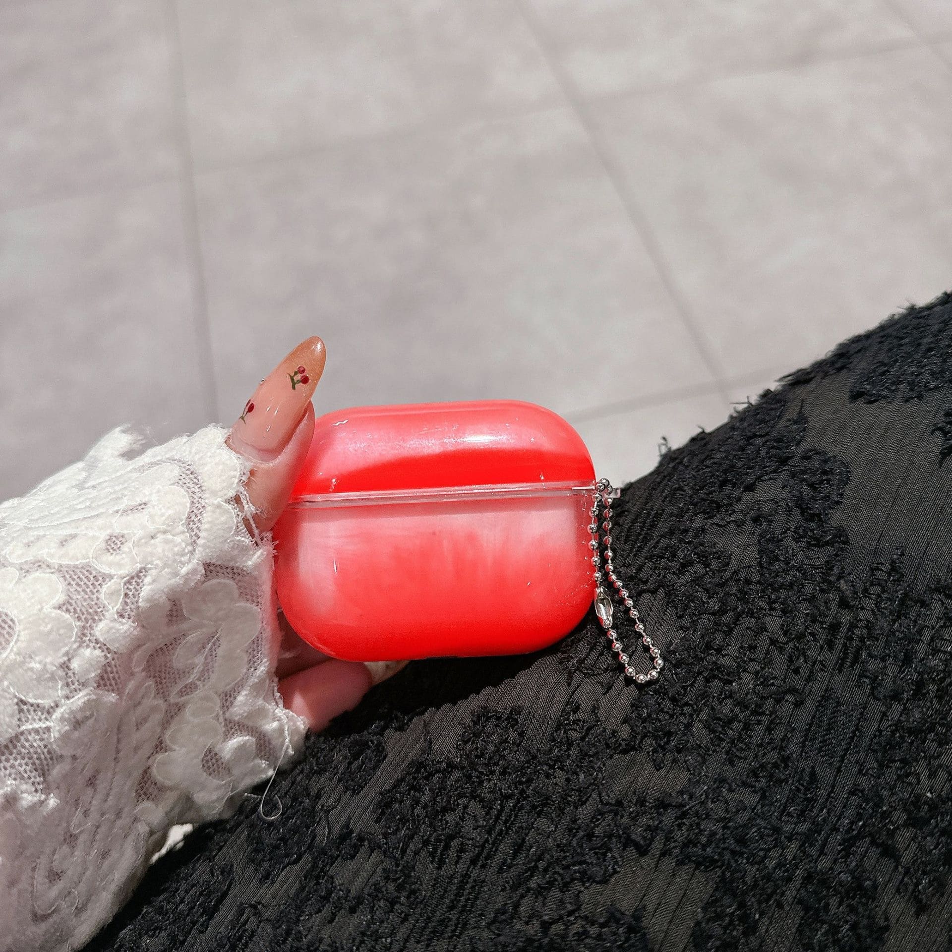 Parlayan AirPods Kulaklık Kılıfı – Floresan Quicksand Sıvı Parlak Kum Kılıf - Bi Elma