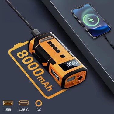 Araç Akü Takviye + Hava Pompası + Powerbank | 80000mAh 4 in 1 Çok Fonksiyonlu Cihaz - Bi Elma