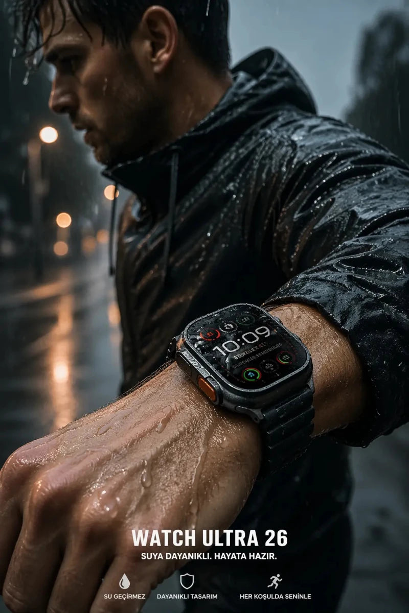 Watch Ultra 26 Akıllı Saat - Su Geçirmez - Bi Elma
