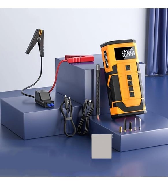 Araç Akü Takviye + Hava Pompası + Powerbank | 80000mAh 4 in 1 Çok Fonksiyonlu Cihaz - Bi Elma