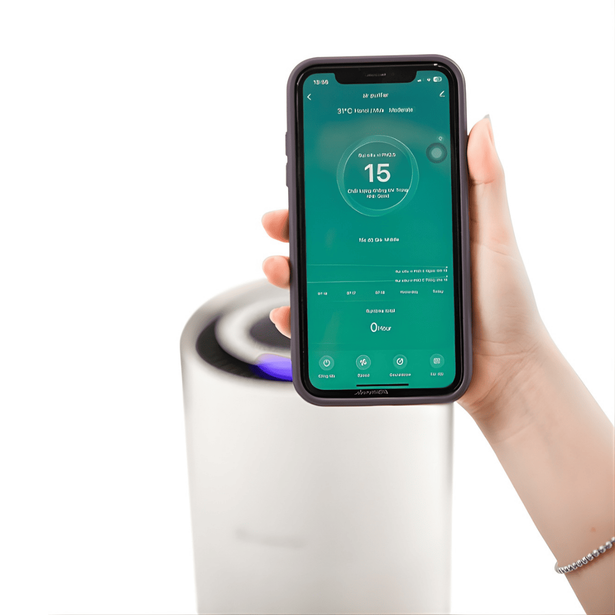 Profesyonel Akıllı Hava Temizleyici, HEPA Filtre, PM2.5 Ekran, Wi - Fi - Bi Elma