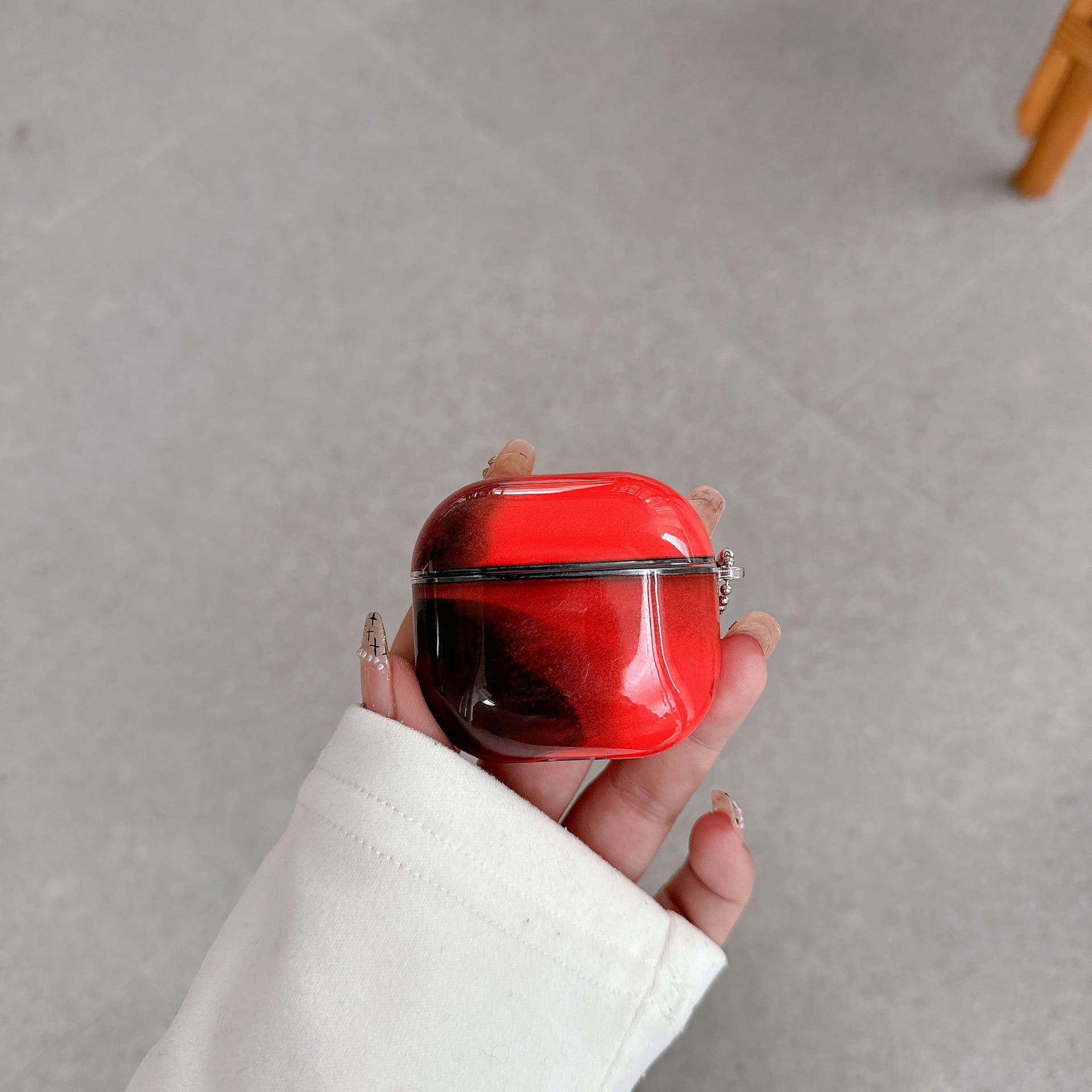 Parlayan AirPods Kulaklık Kılıfı – Floresan Quicksand Sıvı Parlak Kum Kılıf - Bi Elma