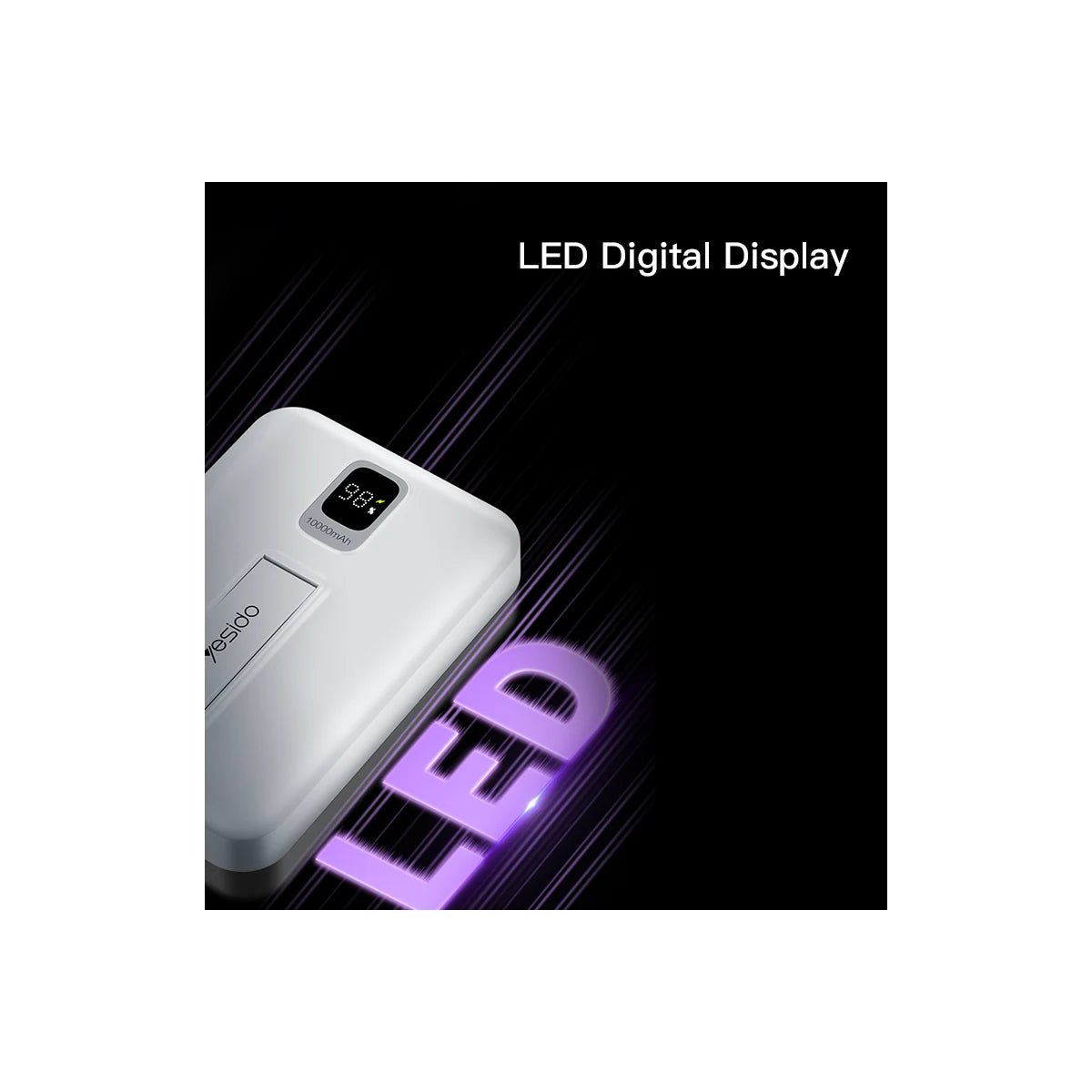 Yesido 10000mAh Manyetik Kablosuz Powerbank - Bi Elma