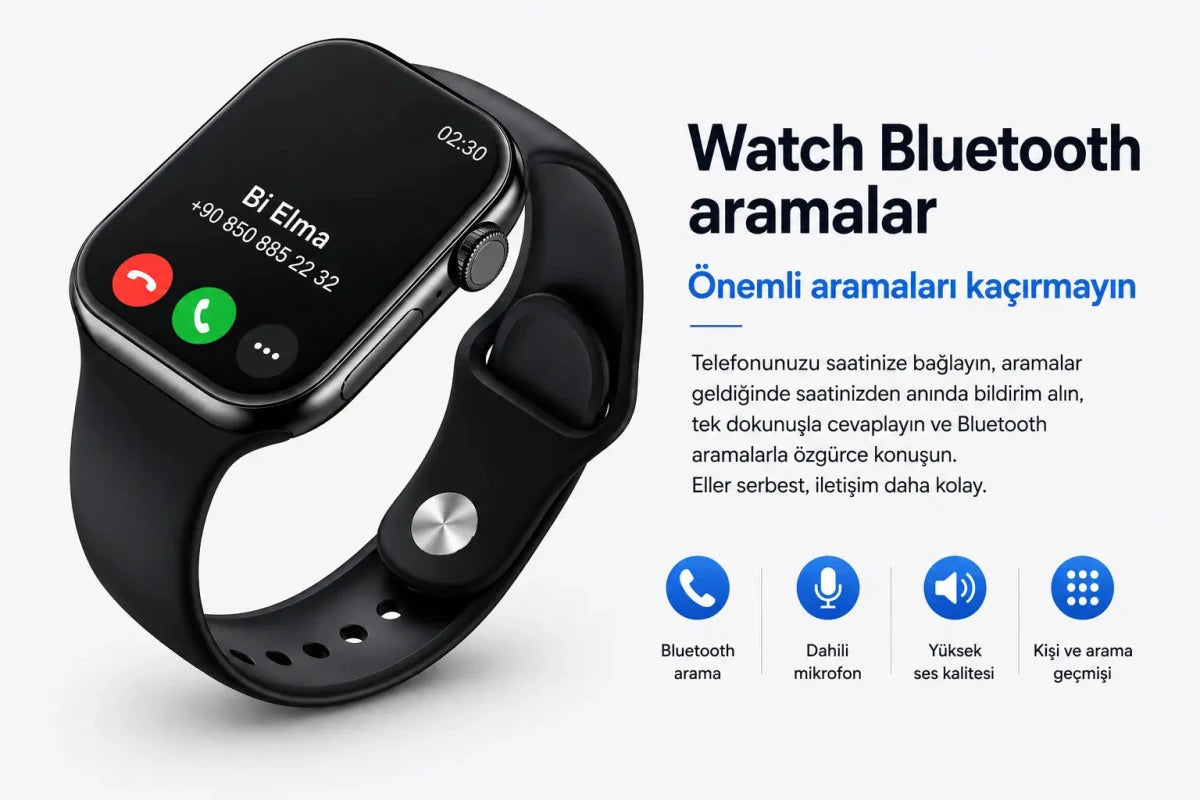 Watch 26 Mini Akıllı Saat - AMOLED, IP68 Suya Dayanıklı - Bi Elma