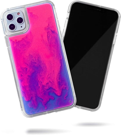 Parlayan iPhone Kılıf – Floresan Quicksand Sıvı Parlak Kum Kılıf