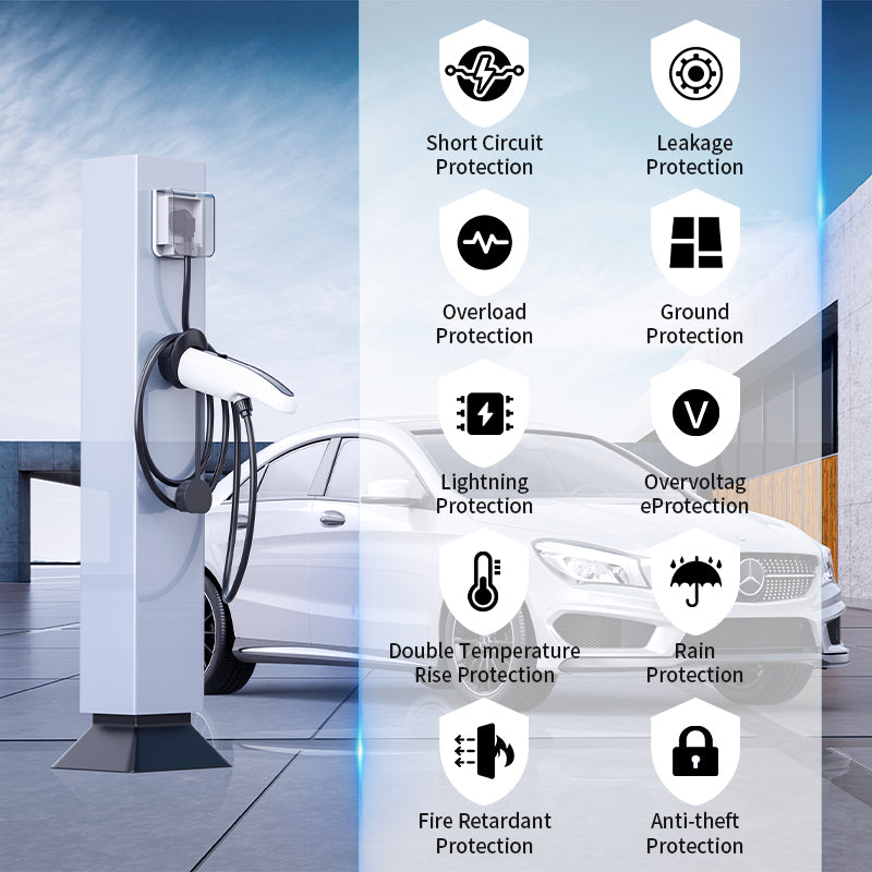 3.5KW Taşınabilir Led Elektrikli Araç Şarj Cihazı
