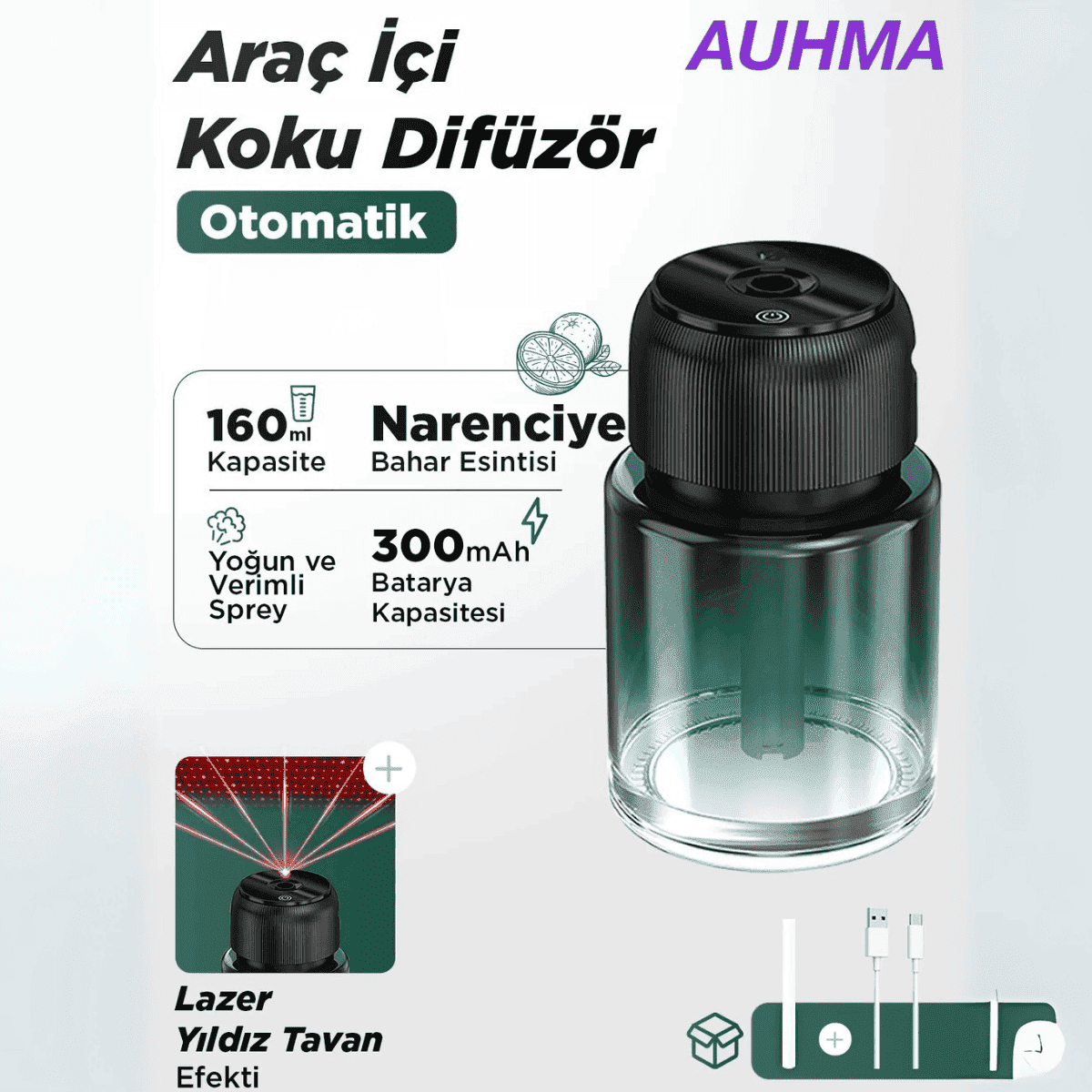 Premium Otomatik Araç İçi Koku Difüzör