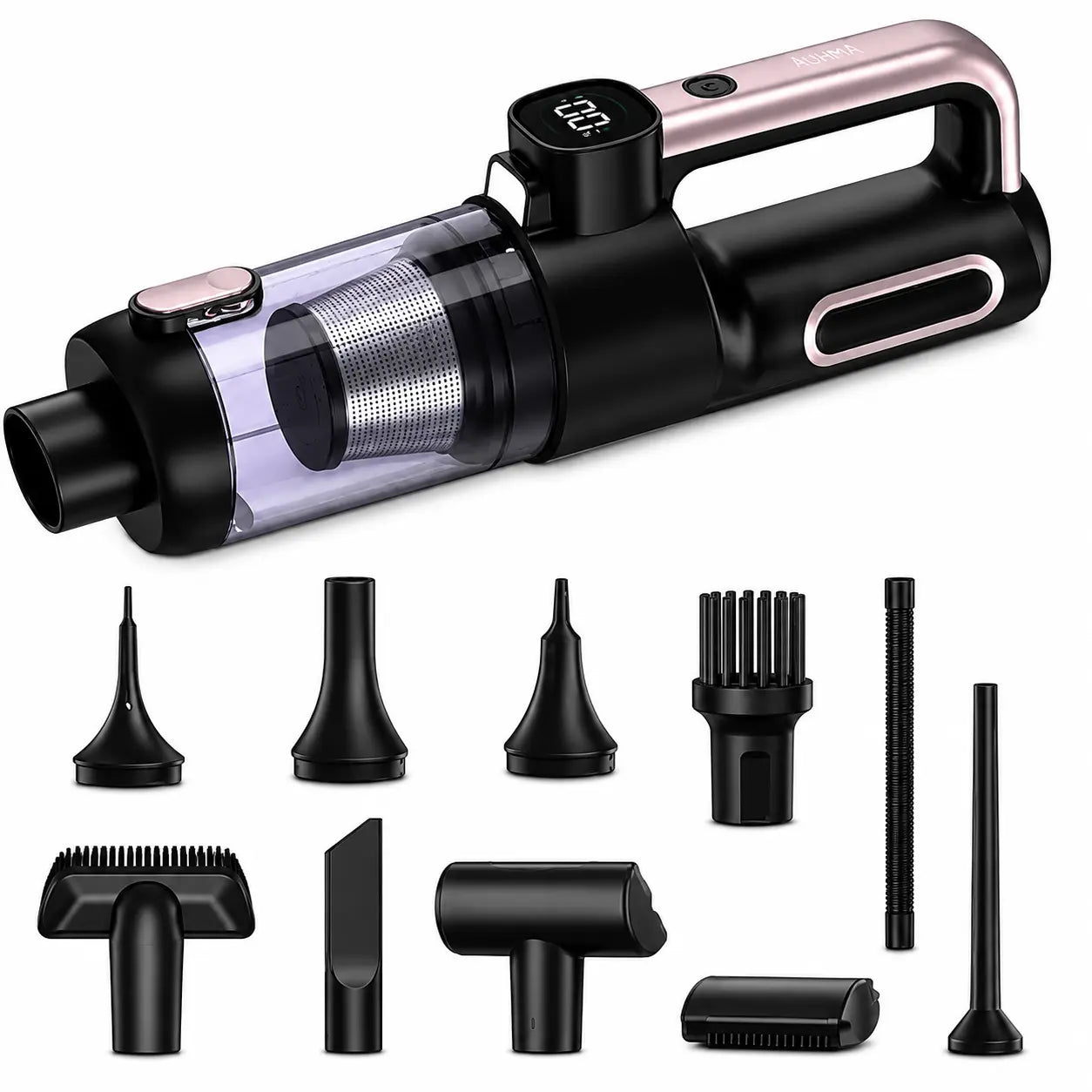 Şarjlı El Süpürgesi – 20.000 Pa, 120W Fırçasız Motor, Vakum & Üfleme, HEPA Filtre (Araç & Ev)