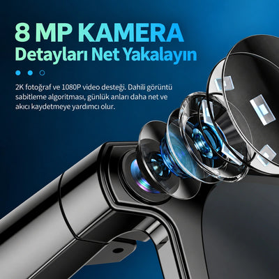 HelloTech CY01 8 MP kamera 2K fotoğraf ve 1080P video