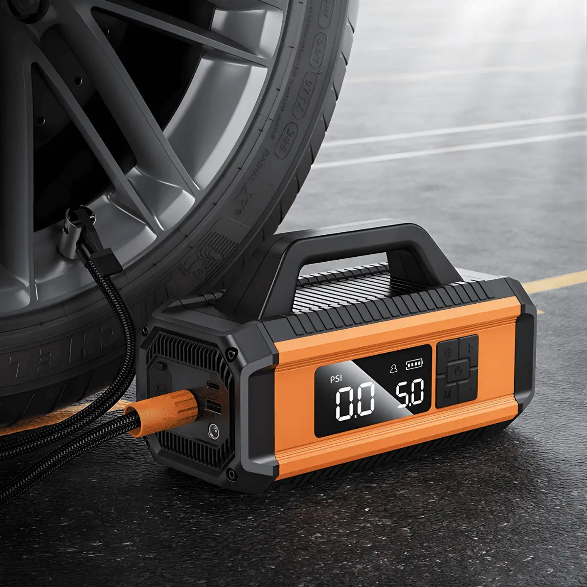 HOCO QS4 Akıllı Araç Takviye & Hava Pompası, 10000mah, Powerbank