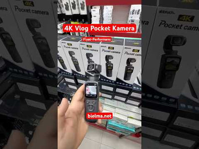 4K Vlog Kamera – 3 Eksen Gimbal, 330° Yüz Takip, Dokunmatik Ekran, Çantalı Set