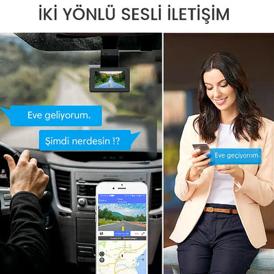 2K QHD GPS’li 4G Wi‑Fi Araç Kamerası – Ön+Arka - Bi Elma
