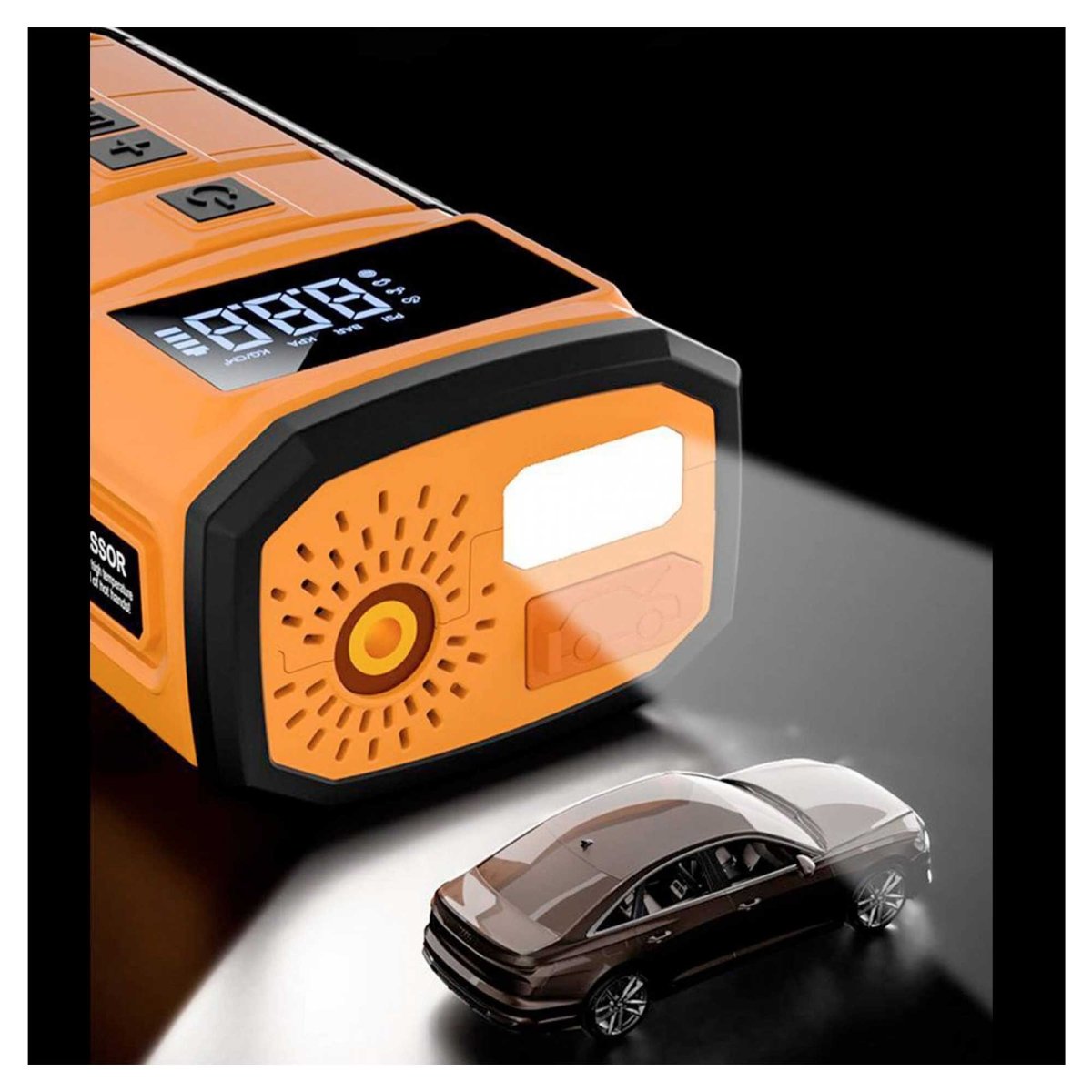 Araç Akü Takviye + Hava Pompası + Powerbank | 80000mAh 4 in 1 Çok Fonksiyonlu Cihaz - Bi Elma