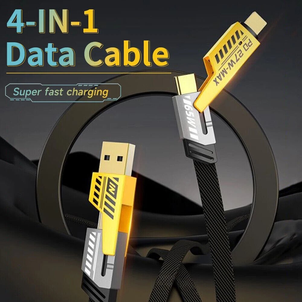 4 - in - 1 Usb Type - C To Ligthning, Type - C 65w Hızlı Şarj Ve Data Kablosu - Bi Elma