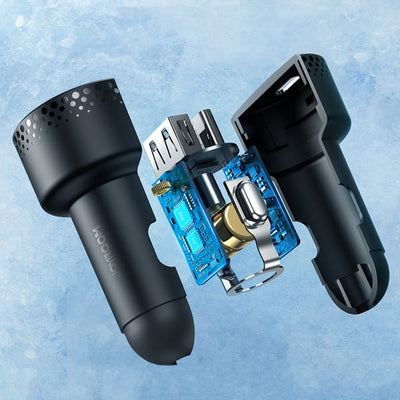 Bi Elma 38W Çift USB ve Type - C QC 3.0 Araç Şarj Cihazı - Bi Elma