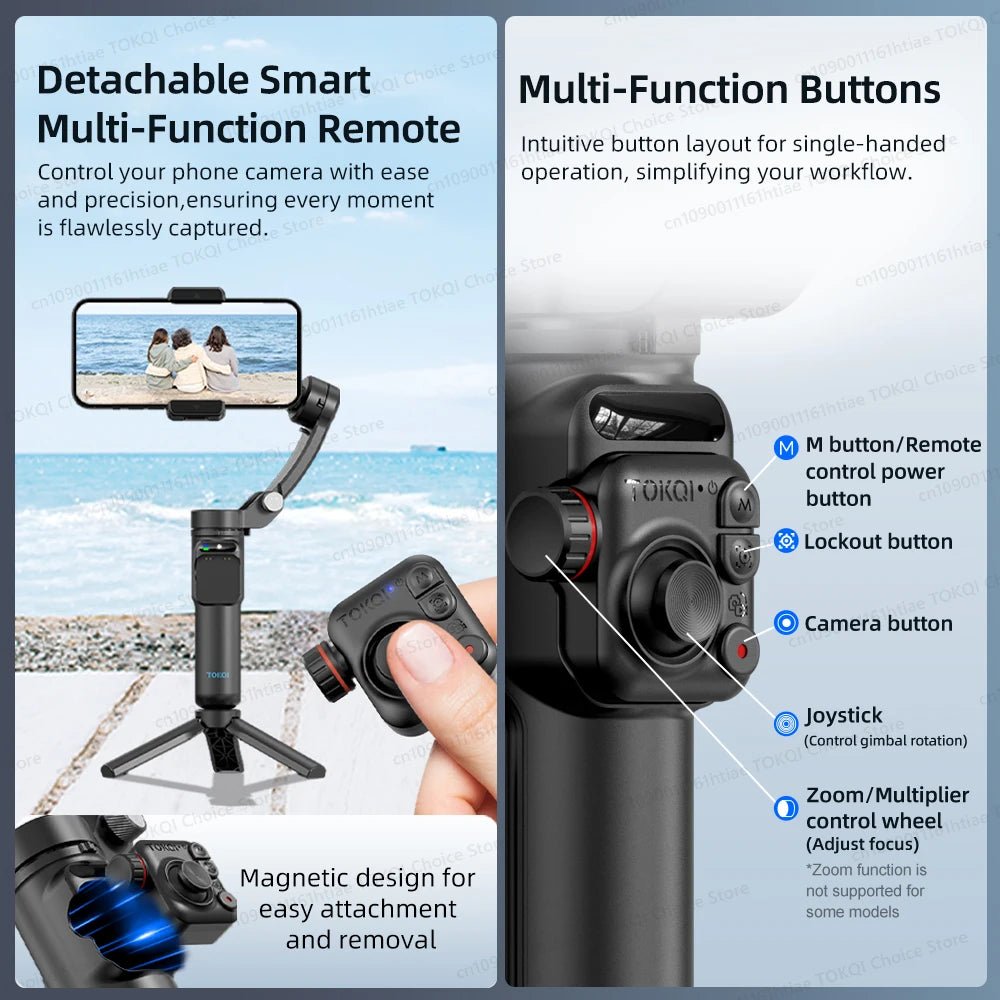 3 Eksenli Pro Akıllı Telefon Gimbal Sabitleyici Tripod - Bi Elma