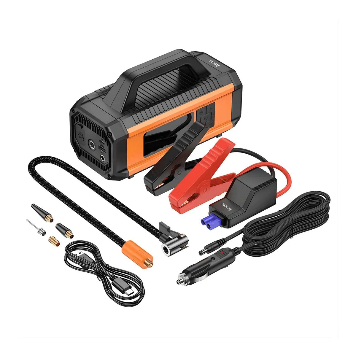 HOCO QS4 Akıllı Araç Takviye & Hava Pompası, 10000mah, Powerbank - Bi Elma