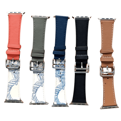 Deri HRMS Akıllı Saat Kordonu 45mm - Bi Elma