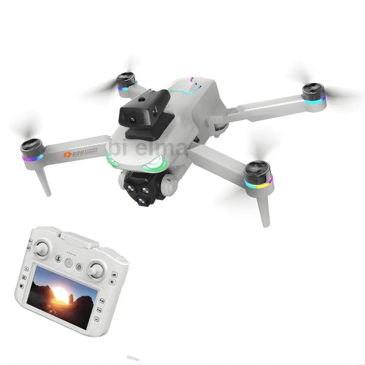 R08 4K HD Katlanabilir Drone, Çift Kameralı, Uzaktan Kumandalı Akıllı Model - Bi Elma