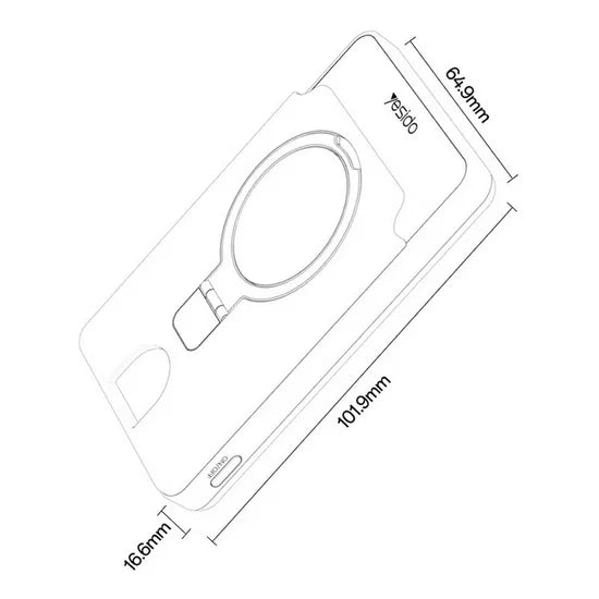 YESIDO Kablosuz Şarjlı Powerbank 5000 mAh - Konum bul - Cüzdan - Standlı - Bi Elma