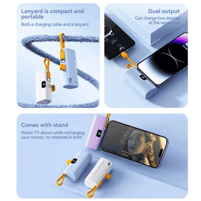 5000 mAh Powerbank Dijital Göstergeli Standlı - Bi Elma