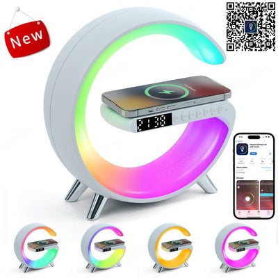 Akıllı Kablosuz Şarjlı Led Gece Lambası Rgb 15w - Bi Elma