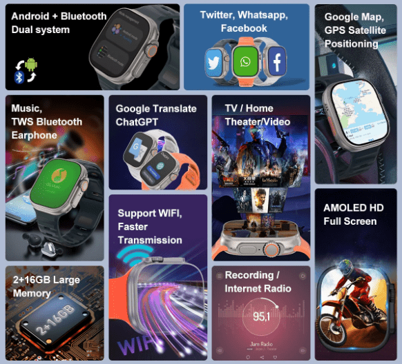 Watch Ultra 2 Wifi Android Akıllı Saat - Bi Elma