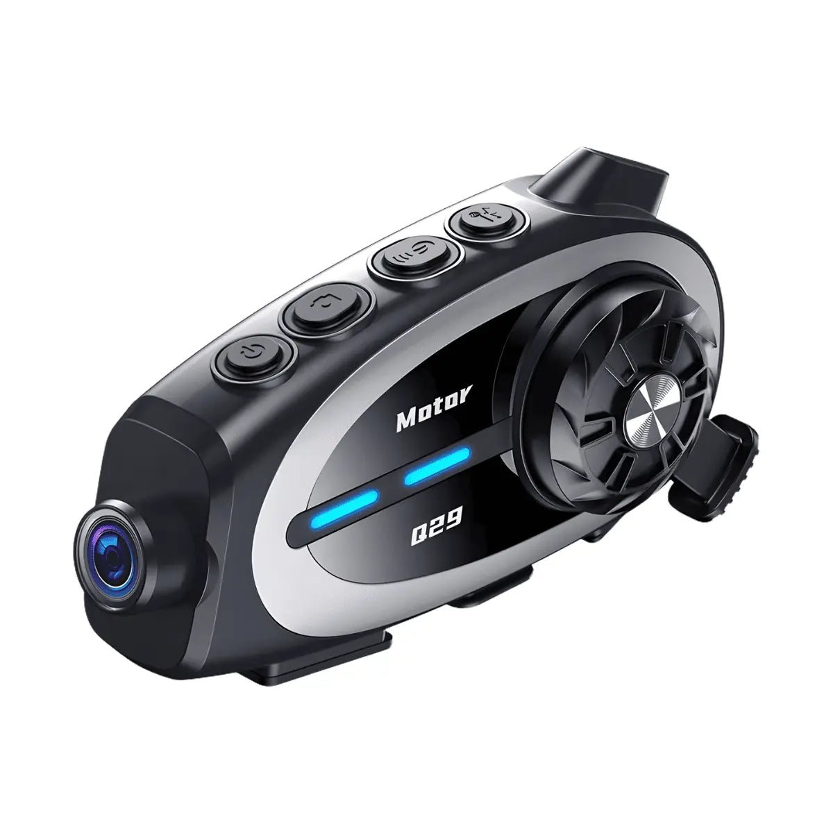 Q29 motosiklet interkomu 1080P entegre kamera detayı