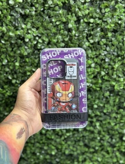 iPhone - Iron Man Kabartmalı Premium Kılıf - Bi Elma