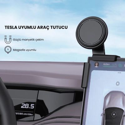 Tesla Araç İçi Manyetik Telefon Tutucu - Bi Elma
