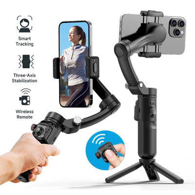 3 Eksenli Pro Akıllı Telefon Gimbal Sabitleyici Tripod - Bi Elma