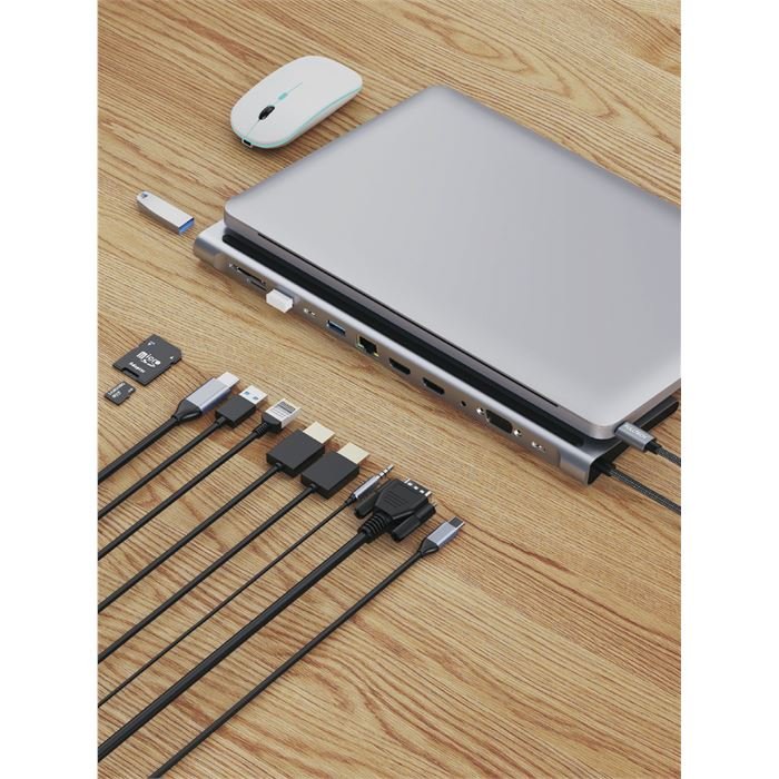 12’si 1 Arada USB - C Çoklayıcı | HDMI, PD, Ethernet - Bi Elma