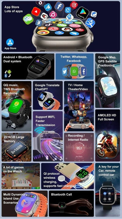 Watch Ultra 2 Wifi Android Akıllı Saat - Bi Elma