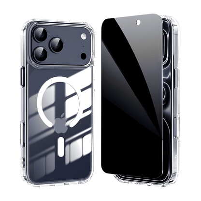 iPhone 17 / 17 Air / 17 Pro / 17 Pro Max MagSafe Sararmaz Kristal Slim Şeffaf Kılıf - Bi Elma