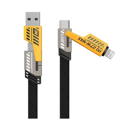 4 - in - 1 Usb Type - C To Ligthning, Type - C 65w Hızlı Şarj Ve Data Kablosu - Bi Elma