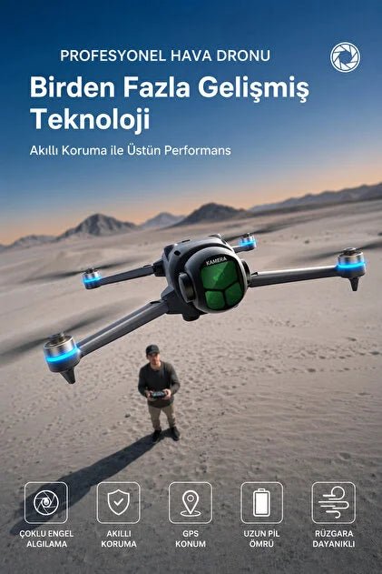 R26 Max Drone – 50g Yük Taşıma, GPS, 360° Engel Algılama, Çift Kamera - Bi Elma