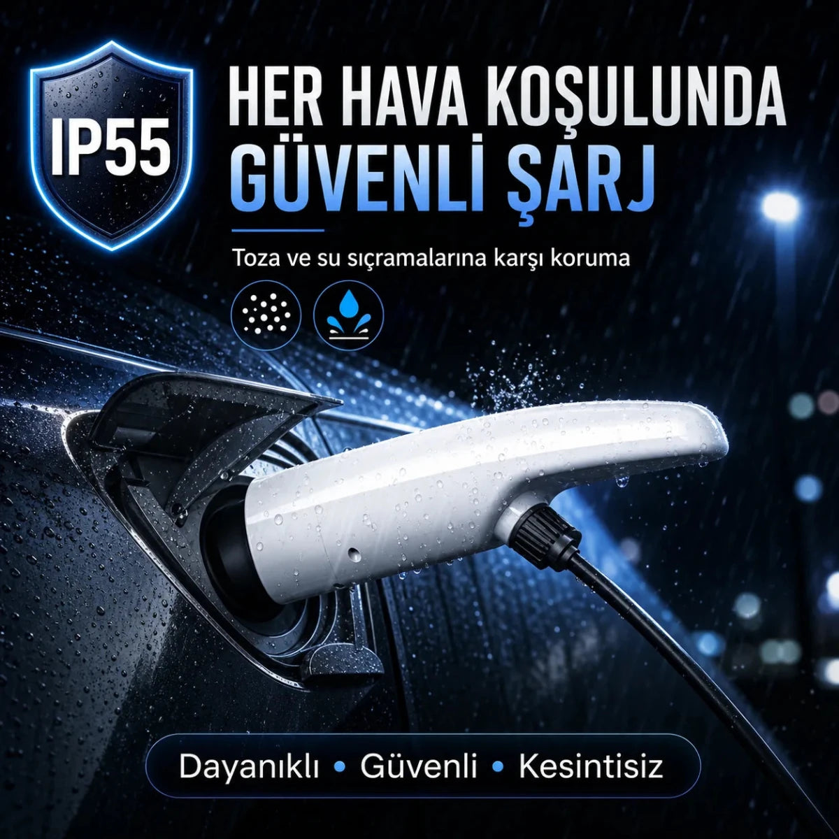 3.5kW Taşınabilir Led Elektrikli Araç Şarj Cihazı - Bi Elma